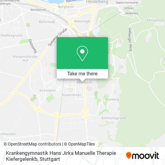 Krankengymnastik Hans Jirka Manuelle Therapie Kiefergelenkb map