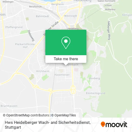 Карта Hws Heidelberger Wach- and Sicherheitsdienst