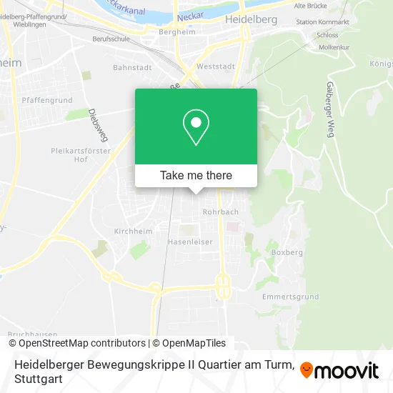 Карта Heidelberger Bewegungskrippe II Quartier am Turm
