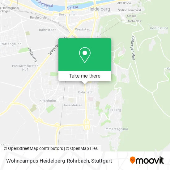 Карта Wohncampus Heidelberg-Rohrbach