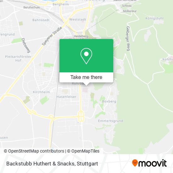 Backstubb Huthert & Snacks map