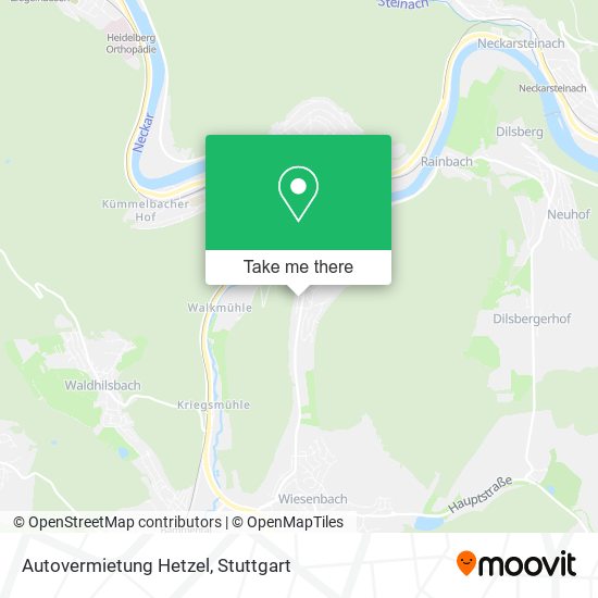 Autovermietung Hetzel map