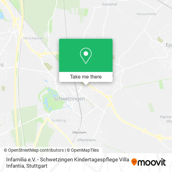 Карта Infamilia e.V. - Schwetzingen Kindertagespflege Villa Infantia