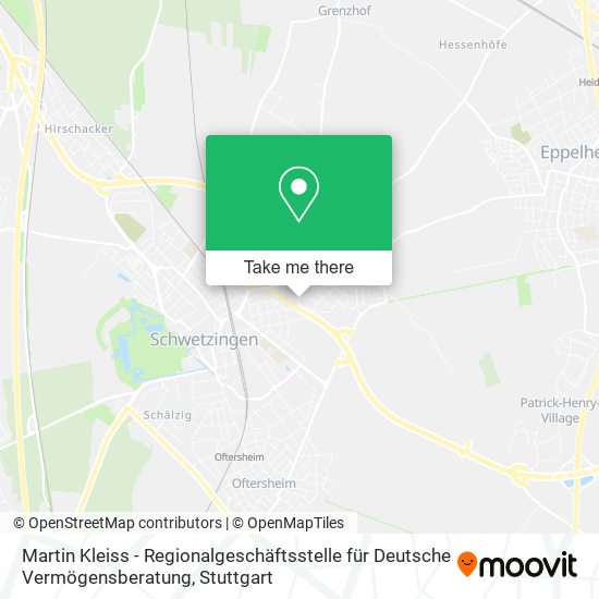 Карта Martin Kleiss - Regionalgeschäftsstelle für Deutsche Vermögensberatung