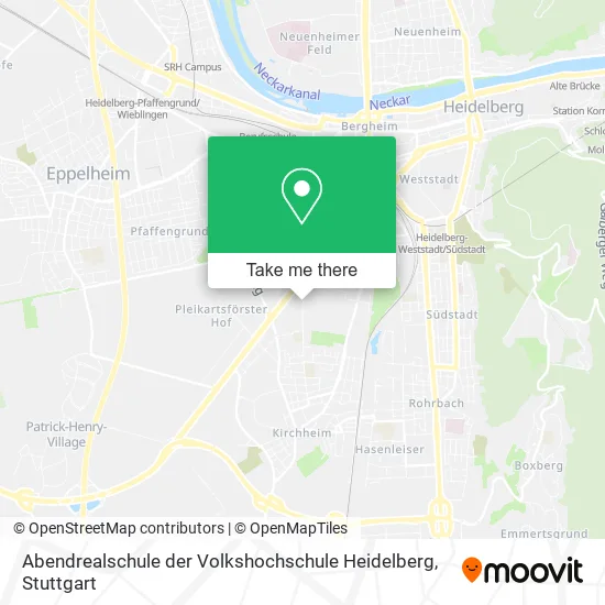 Карта Abendrealschule der Volkshochschule Heidelberg