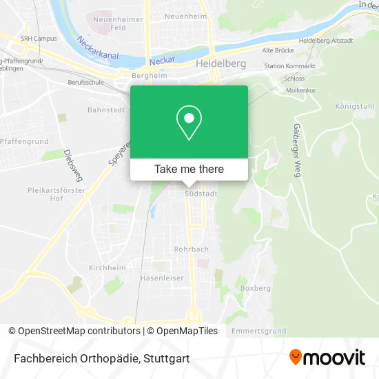 Карта Fachbereich Orthopädie