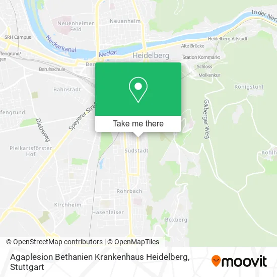 Agaplesion Bethanien Krankenhaus Heidelberg map
