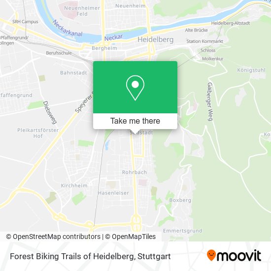 Карта Forest Biking Trails of Heidelberg