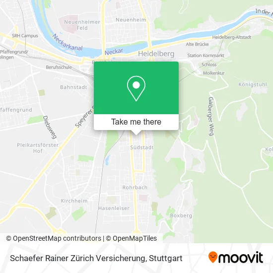Карта Schaefer Rainer Zürich Versicherung