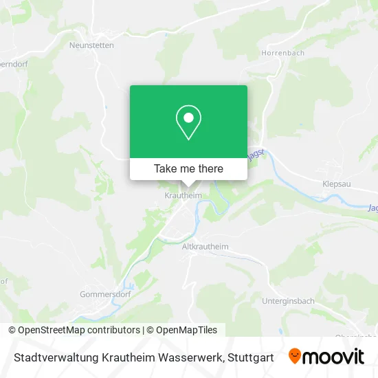 Карта Stadtverwaltung Krautheim Wasserwerk