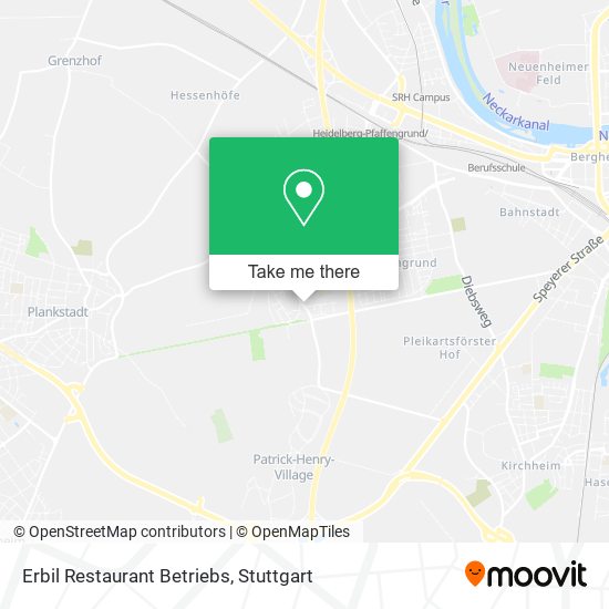 Erbil Restaurant Betriebs map