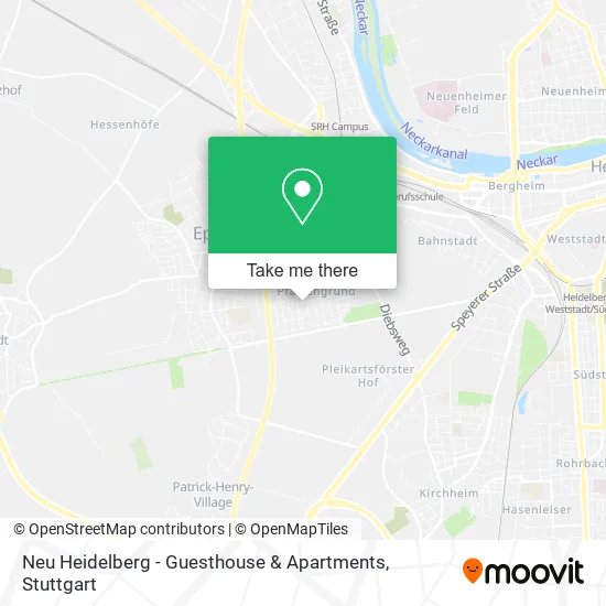 Карта Neu Heidelberg - Guesthouse & Apartments