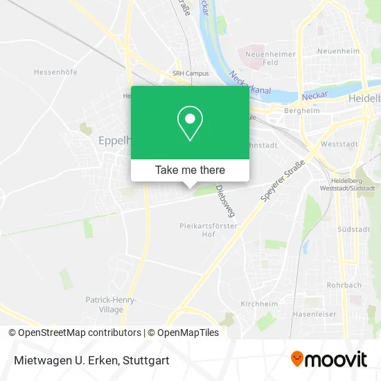 Карта Mietwagen U. Erken