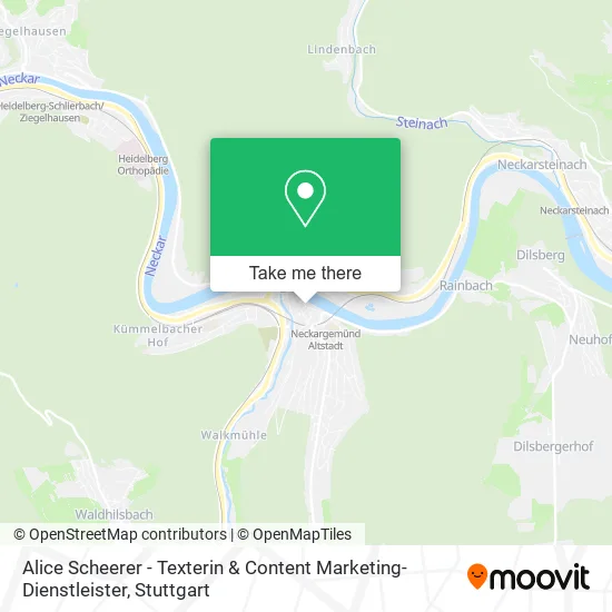 Карта Alice Scheerer - Texterin & Content Marketing-Dienstleister