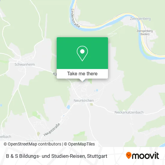 Карта B & S Bildungs- und Studien-Reisen