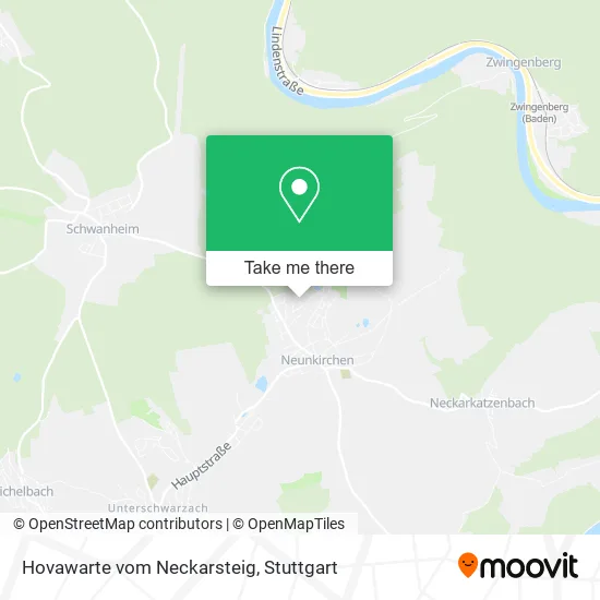 Карта Hovawarte vom Neckarsteig