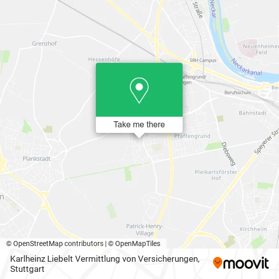 Карта Karlheinz Liebelt Vermittlung von Versicherungen