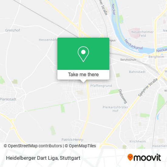 Heidelberger Dart Liga map