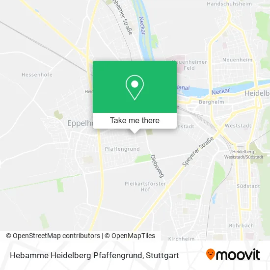 Карта Hebamme Heidelberg Pfaffengrund