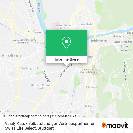 Карта Vasily Kuts - Selbstständiger Vertriebspartner für Swiss Life Select