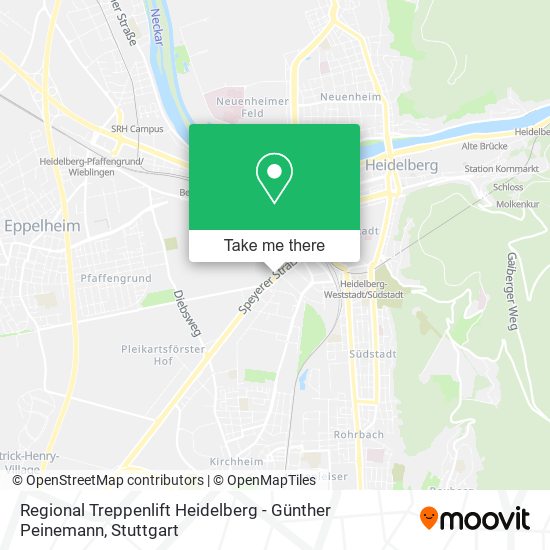 Regional Treppenlift Heidelberg - Günther Peinemann map