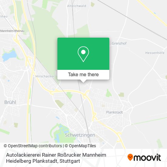 Autolackiererei Rainer Roßrucker Mannheim Heidelberg Plankstadt map