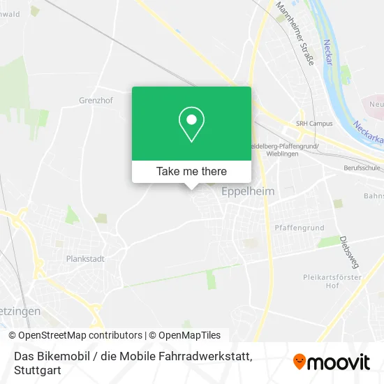 Карта Das Bikemobil / die Mobile Fahrradwerkstatt