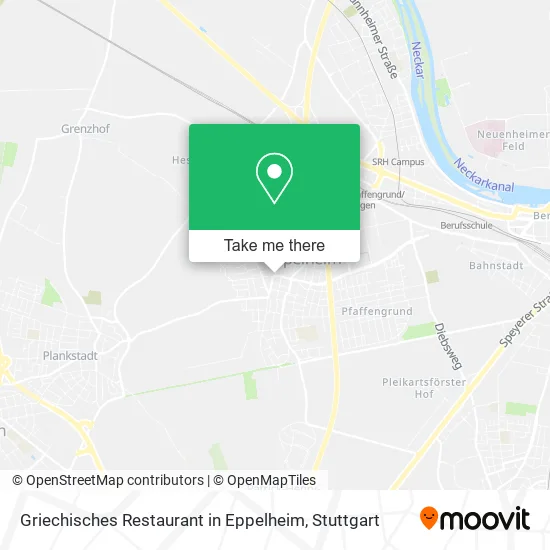 Карта Griechisches Restaurant in Eppelheim