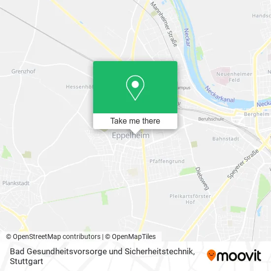 Карта Bad Gesundheitsvorsorge und Sicherheitstechnik