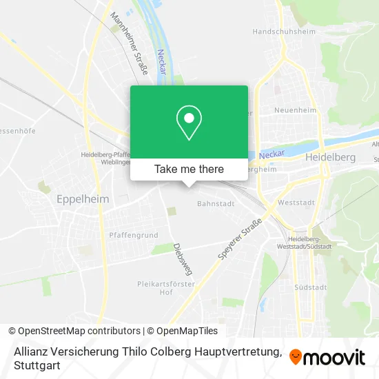 Карта Allianz Versicherung Thilo Colberg Hauptvertretung