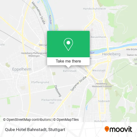 Карта Qube Hotel Bahnstadt