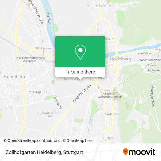 Карта Zollhofgarten Heidelberg