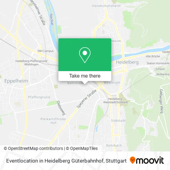 Карта Eventlocation in Heidelberg Güterbahnhof
