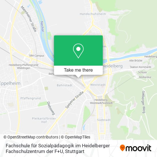 Fachschule für Sozialpädagogik im Heidelberger Fachschulzentrum der F+U map