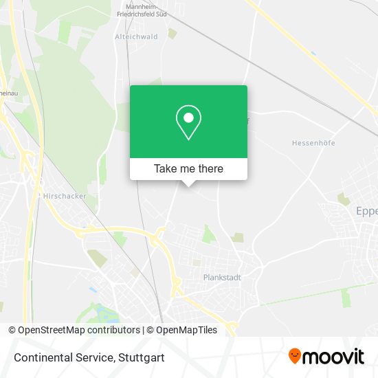 Continental Service map
