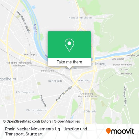 Карта Rhein Neckar Movements Ug - Umzüge und Transport