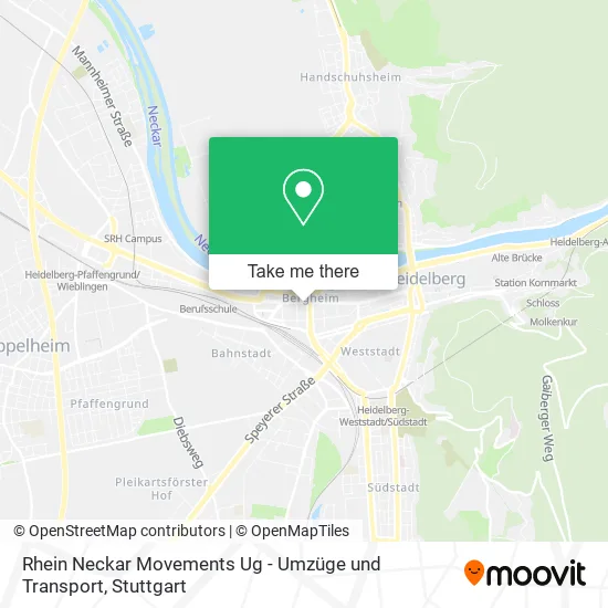 Карта Rhein Neckar Movements Ug - Umzüge und Transport