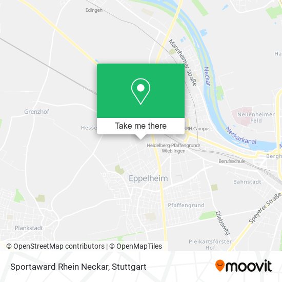 Sportaward Rhein Neckar map