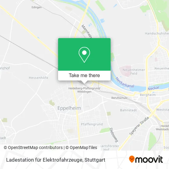 Карта Ladestation für Elektrofahrzeuge
