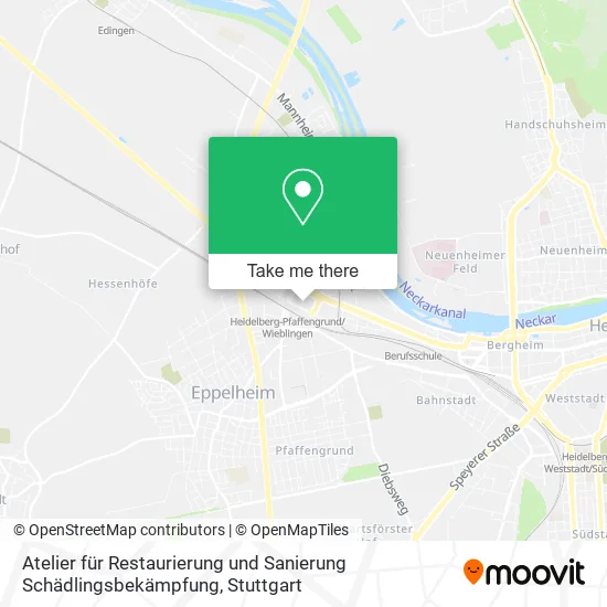 Карта Atelier für Restaurierung und Sanierung Schädlingsbekämpfung