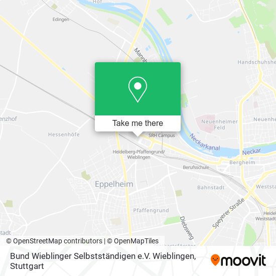 Bund Wieblinger Selbstständigen e.V. Wieblingen map