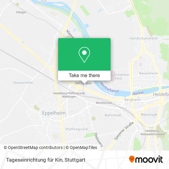 Карта Tageseinrichtung für Kin