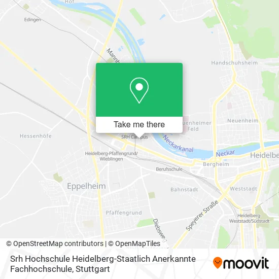Srh Hochschule Heidelberg-Staatlich Anerkannte Fachhochschule map