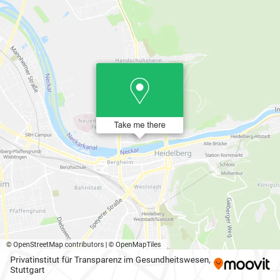 Карта Privatinstitut für Transparenz im Gesundheitswesen