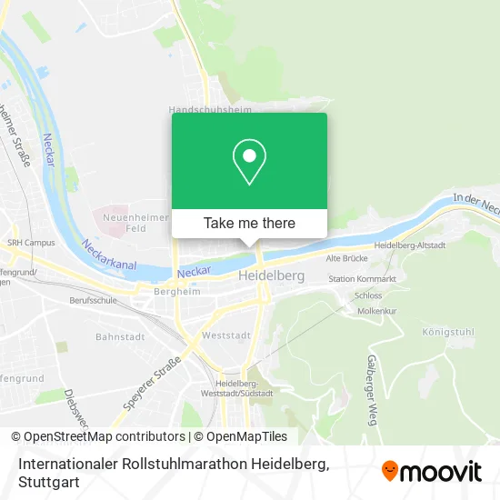 Карта Internationaler Rollstuhlmarathon Heidelberg