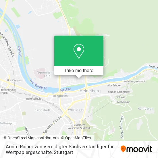 Карта Arnim Rainer von Vereidigter Sachverständiger für Wertpapiergeschäfte