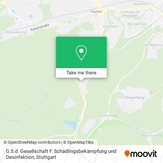 G.S.d. Gesellschaft F. Schädlingsbekämpfung und Desinfektion map