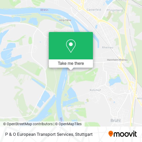 P & O European Transport Services map