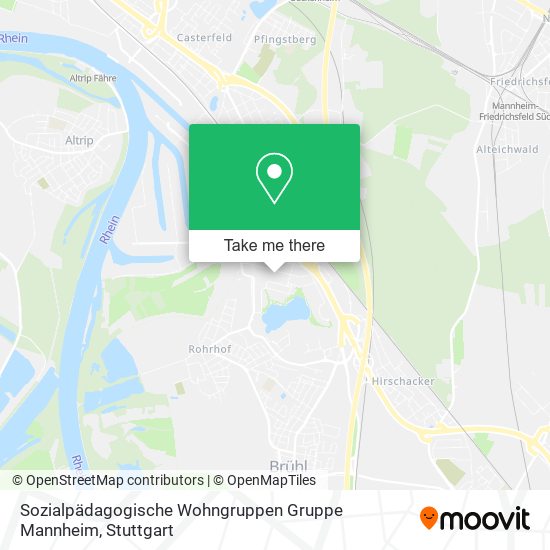 Sozialpädagogische Wohngruppen Gruppe Mannheim map