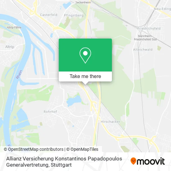 Карта Allianz Versicherung Konstantinos Papadopoulos Generalvertretung